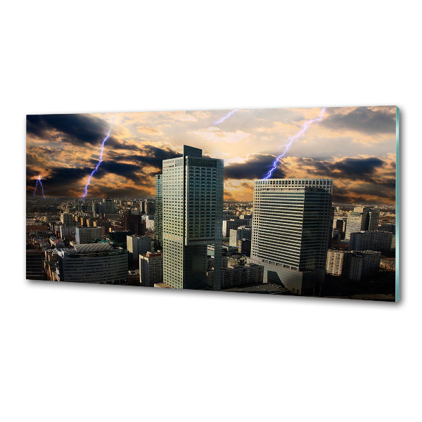 Küchen wandpaneel Sturm über Warschau