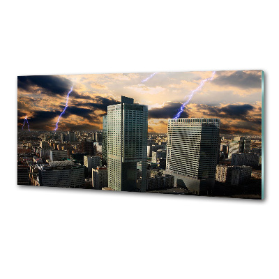 Küchen wandpaneel Sturm über Warschau