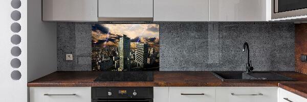 Küchen wandpaneel Sturm über Warschau