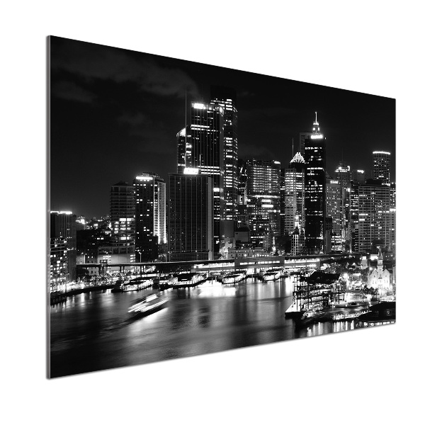 Glasrückwand für die küche Sydney bei Nacht