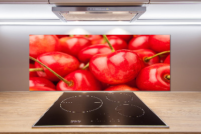 Glasrückwand für die küche Kirsche