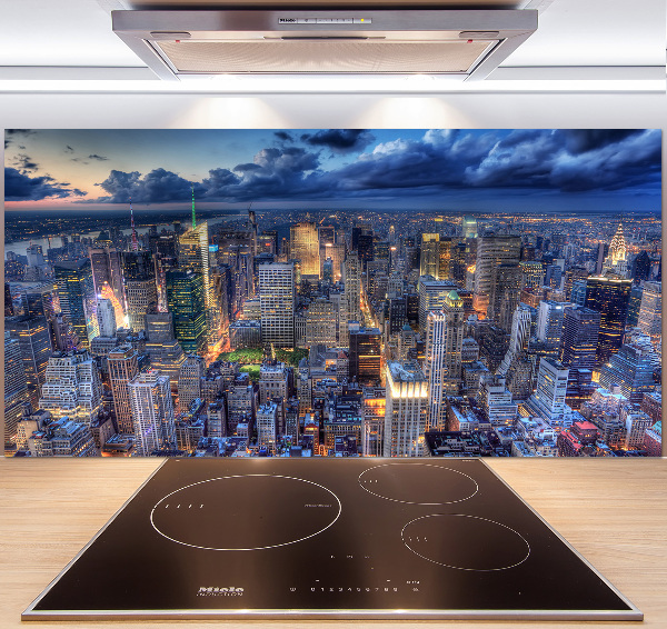 Küchen wandpaneel New York aus der Vogelperspektive