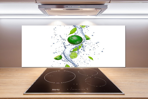 Platte für Küchenrückwand Limetten und Wasser