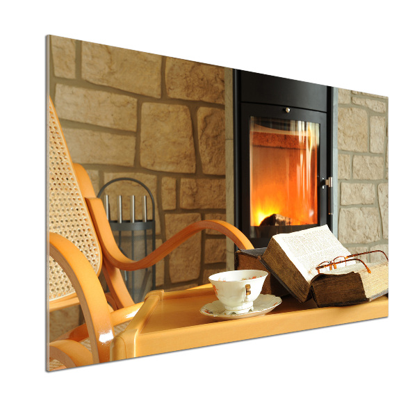 Platte für Küchenrückwand Kamin