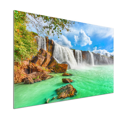 Glasrückwand für die küche Kaskade