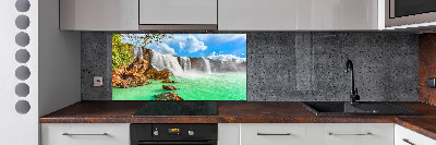 Glasrückwand für die küche Kaskade