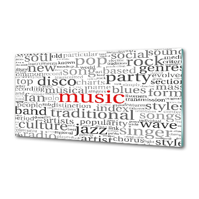 Küchen wandpaneel Musikgenres