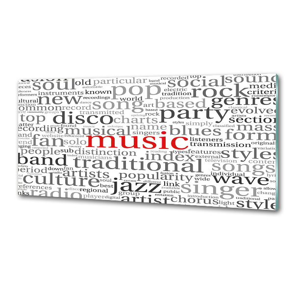 Küchen wandpaneel Musikgenres