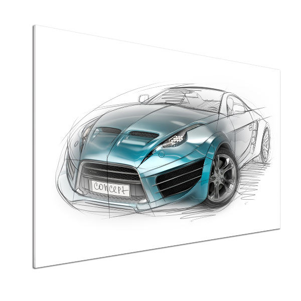 Küchen wandpaneel Skizze eines Autos