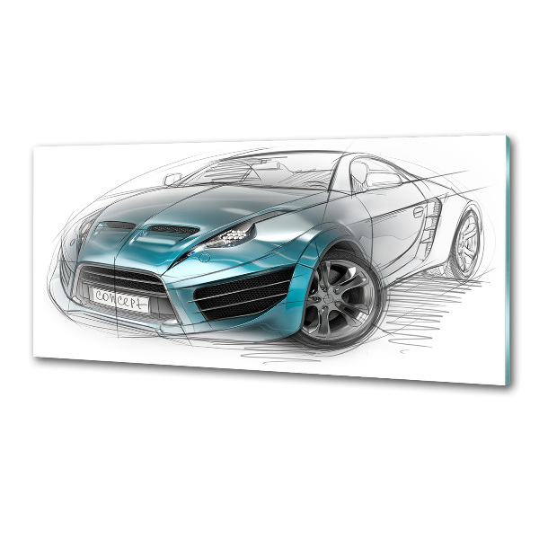 Küchen wandpaneel Skizze eines Autos