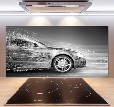 Glasrückwand für die küche Ein rasendes Auto