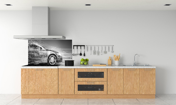 Glasrückwand für die küche Ein rasendes Auto