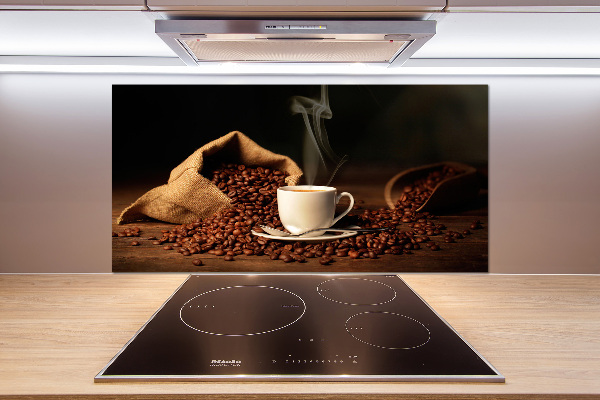 Platte für Küchenrückwand Kaffee in einer Tasse