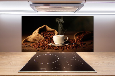 Platte für Küchenrückwand Kaffee in einer Tasse