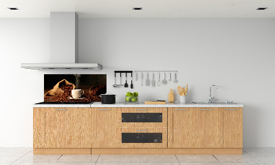 Platte für Küchenrückwand Kaffee in einer Tasse