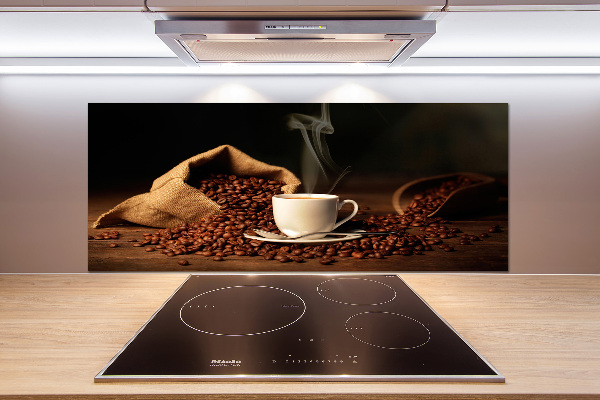 Platte für Küchenrückwand Kaffee in einer Tasse