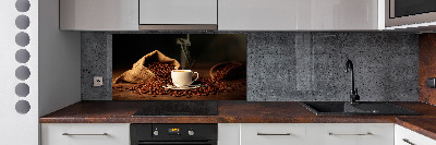 Platte für Küchenrückwand Kaffee in einer Tasse