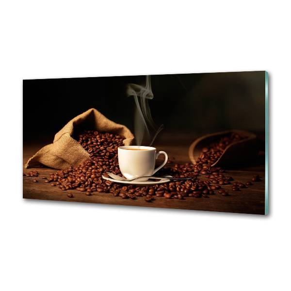 Platte für Küchenrückwand Kaffee in einer Tasse