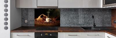 Platte für Küchenrückwand Kaffee in einer Tasse