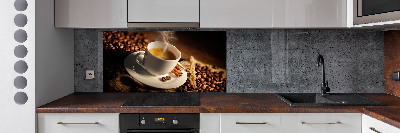 Küchen wandpaneel Kaffee in einer Tasse