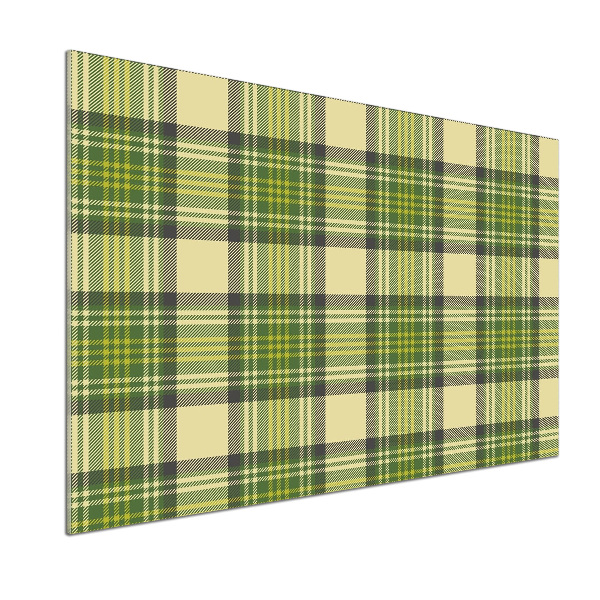 Platte für Küchenrückwand Grün kariert