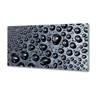 Glasrückwand für die küche Wassertropfen
