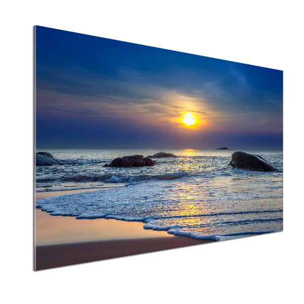 Platte für Küchenrückwand Sonnenuntergang am Meer