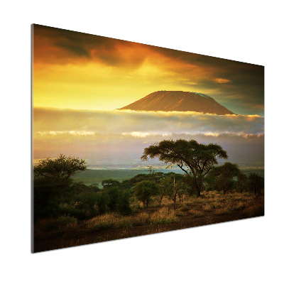 Glasrückwand für die küche Kilimandscharo, Kenia