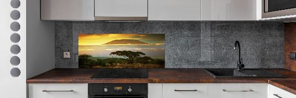 Glasrückwand für die küche Kilimandscharo, Kenia