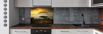 Glasrückwand für die küche Kilimandscharo, Kenia