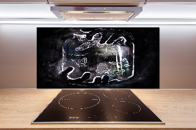 Glasrückwand für die küche Schmetterlinge im Glas