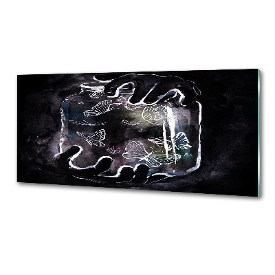 Glasrückwand für die küche Schmetterlinge im Glas