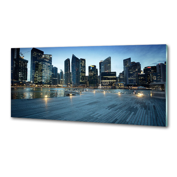 Platte für Küchenrückwand Singapur bei Nacht