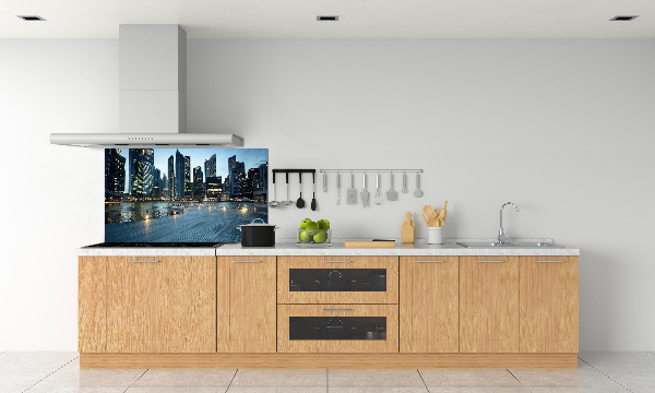 Platte für Küchenrückwand Singapur bei Nacht