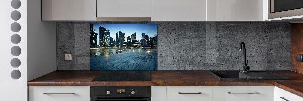 Platte für Küchenrückwand Singapur bei Nacht