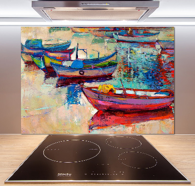 Küchen wandpaneel Bunte Boote
