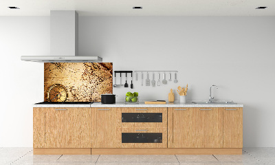 Küchen wandpaneel Kompass auf der Karte