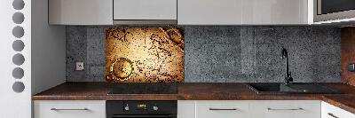 Küchen wandpaneel Kompass auf der Karte