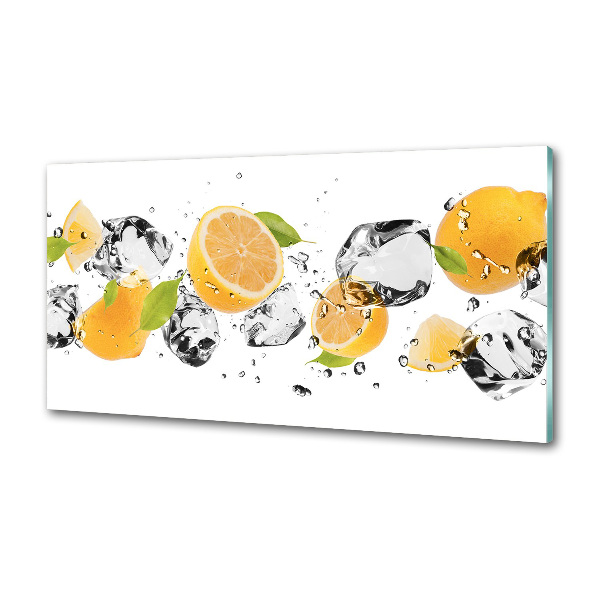 Platte für Küchenrückwand Zitrone und Wasser