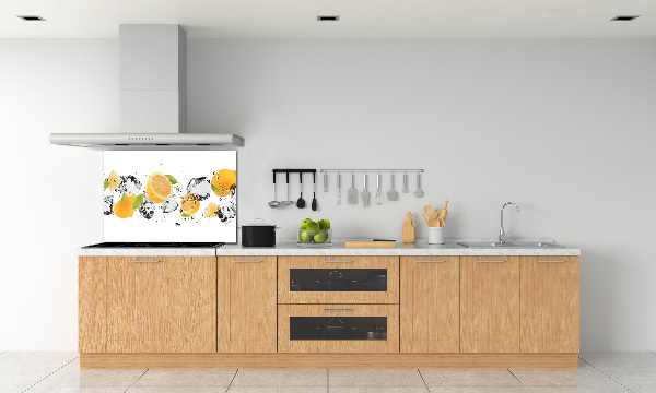 Platte für Küchenrückwand Zitrone und Wasser