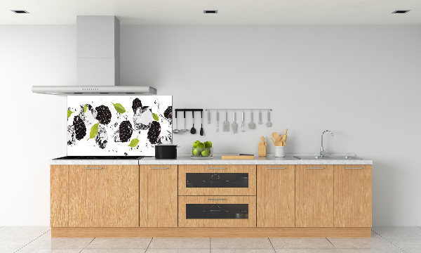 Glasrückwand für die küche Kirschen und Wasser