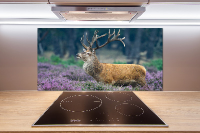 Platte für Küchenrückwand Hirsche im Lavendel