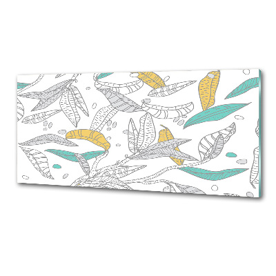 Glasrückwand für die küche Bunte Blätter