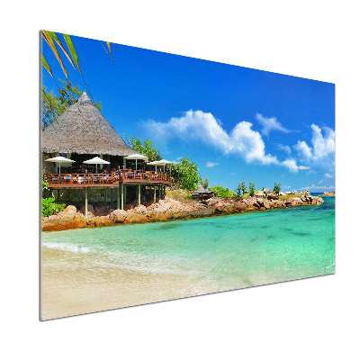 Platte für Küchenrückwand Strand der Seychellen