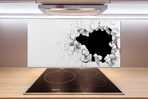 Glasrückwand für die küche Loch in der Wand