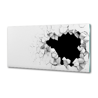 Glasrückwand für die küche Loch in der Wand