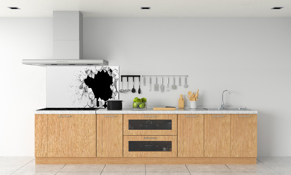 Glasrückwand für die küche Loch in der Wand