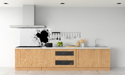 Glasrückwand für die küche Loch in der Wand