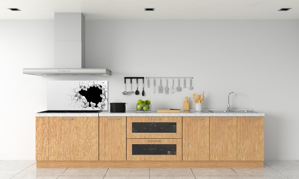 Glasrückwand für die küche Loch in der Wand