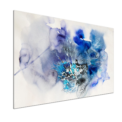 Glasrückwand für die küche Abstrakte Blumen